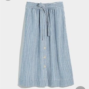 EUC Madewell Tie Palisade Skirt Pilar Stripe - 4